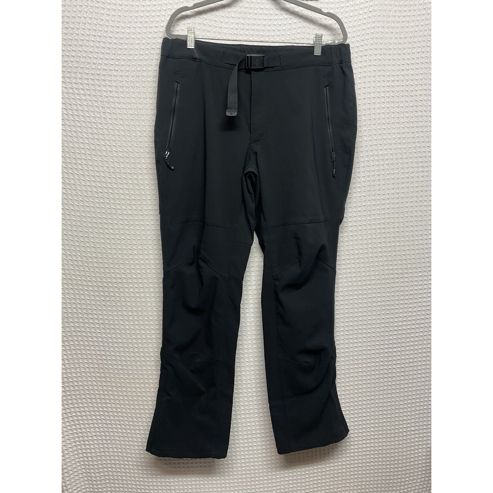 New Columbia Mens Black Insulated Snow Pants Size 36x32" Belted Winter Outdoor